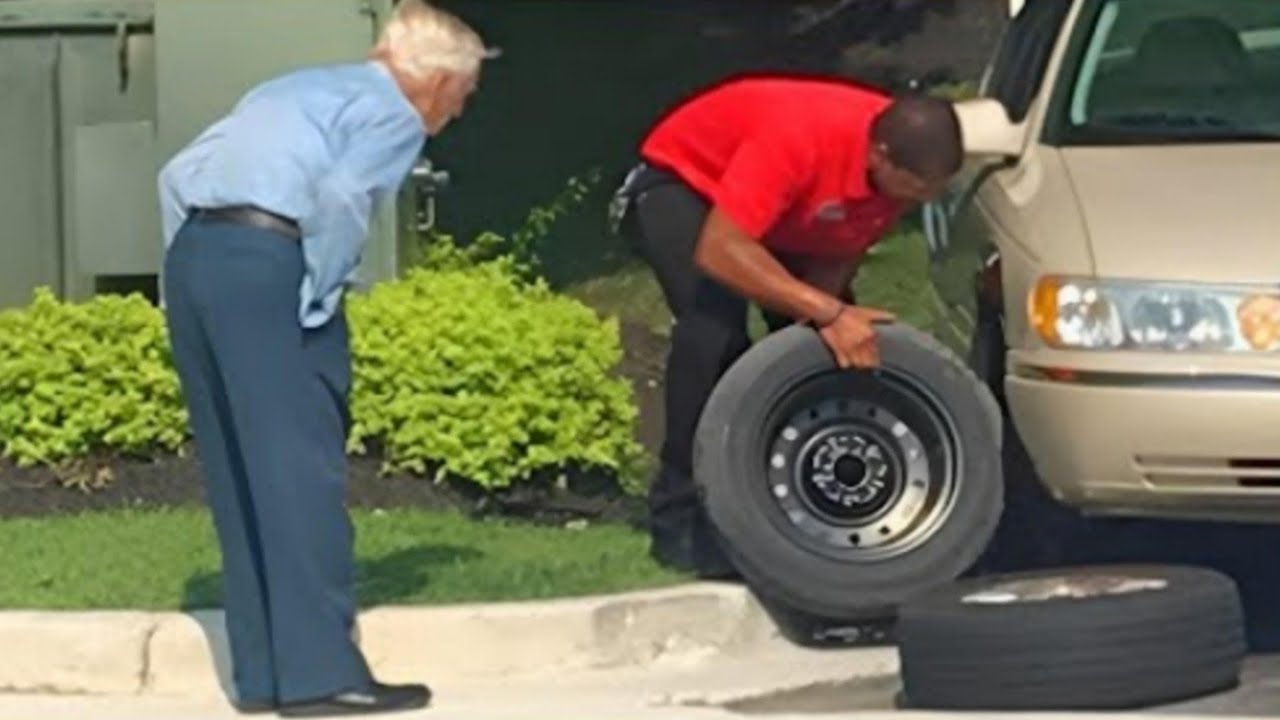 Black man Helped a Desperate Elderly Change His Tire, The Next Day a Black SUV Showed Up At His House